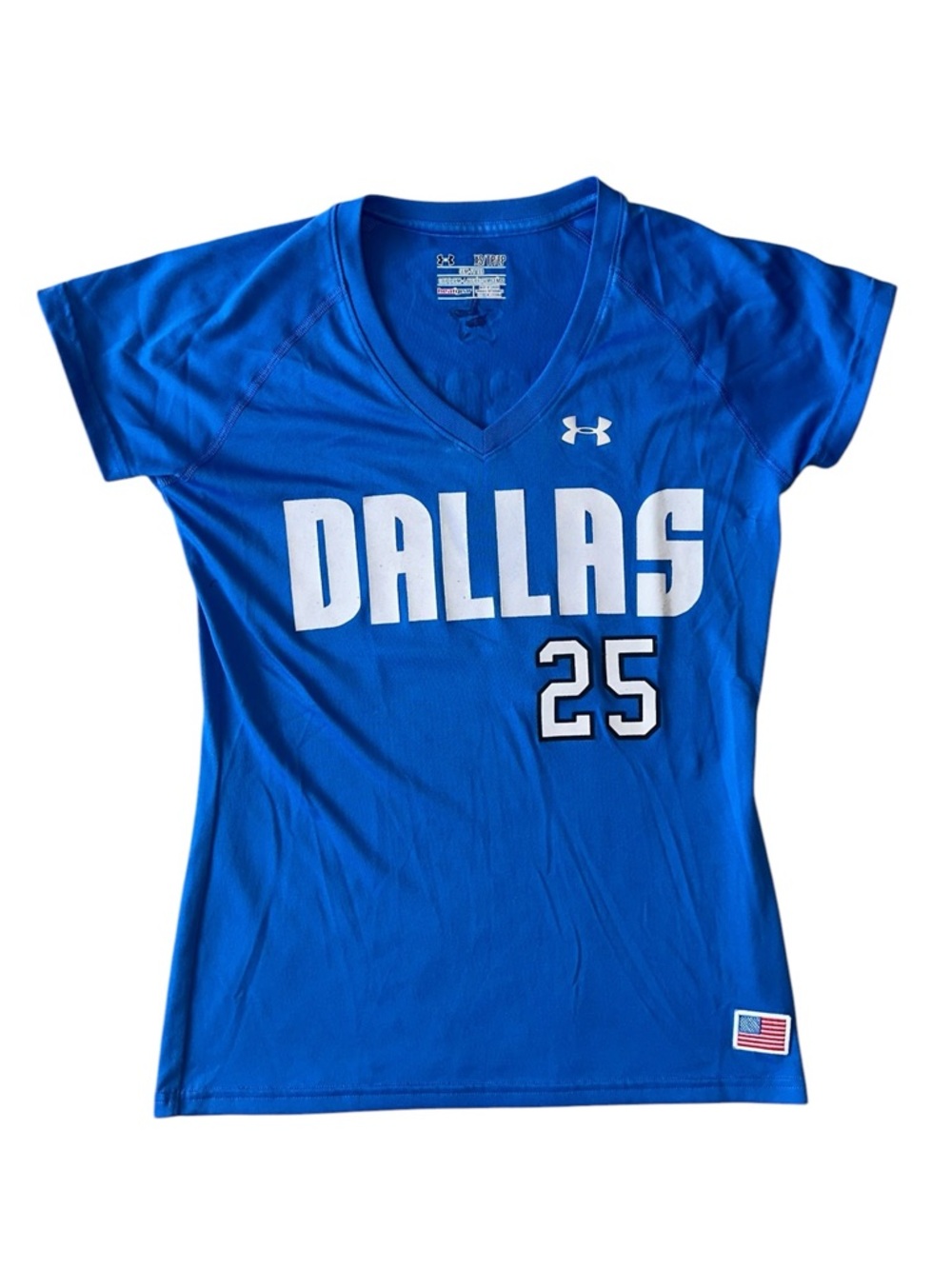 Custom Dallas Maverick Parsons #25 Under Armour Royal Blue HeatGear Athletic Top